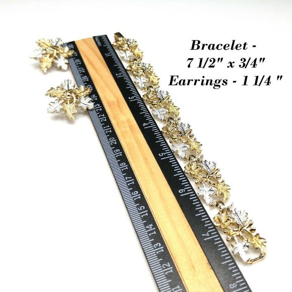 Vintage Sarah Coventry "Garland" Earrings & Bracelet, 1968 - Picture 8 of 10